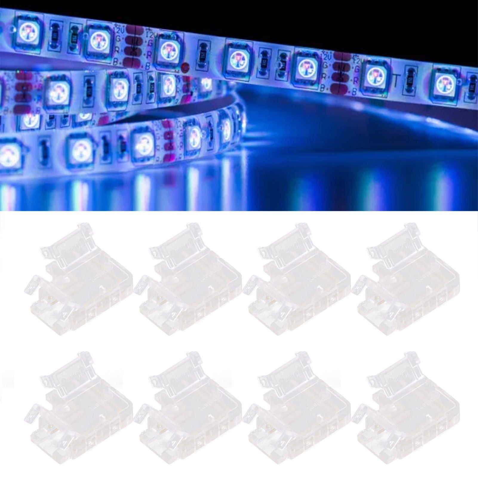 Strip Light Connector 2 Pin Solderless L Shape Seamless Terminal Extension Corner Connector for 10mm COB LED V1294-YM0521-3119220184911