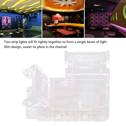 Strip Light Connector 2 Pin Solderless L Shape Seamless Terminal Extension Corner Connector for 10mm COB LED V1294-YM0521-3119220184911