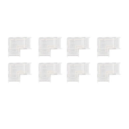 8pcs LED Strip Light Connector Professional Transparent 3Pin L Shaped COB Connector for COB LED Strip Light V1294-YM0521-3119220185011