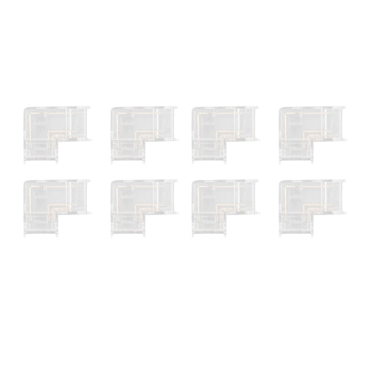 8pcs LED Strip Light Connector Professional Transparent 3Pin L Shaped COB Connector for COB LED Strip Light V1294-YM0521-3119220185011