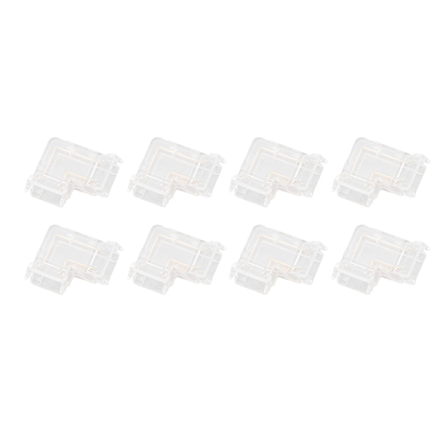 8pcs LED Strip Light Connector Professional Transparent 3Pin L Shaped COB Connector for COB LED Strip Light V1294-YM0521-3119220185011