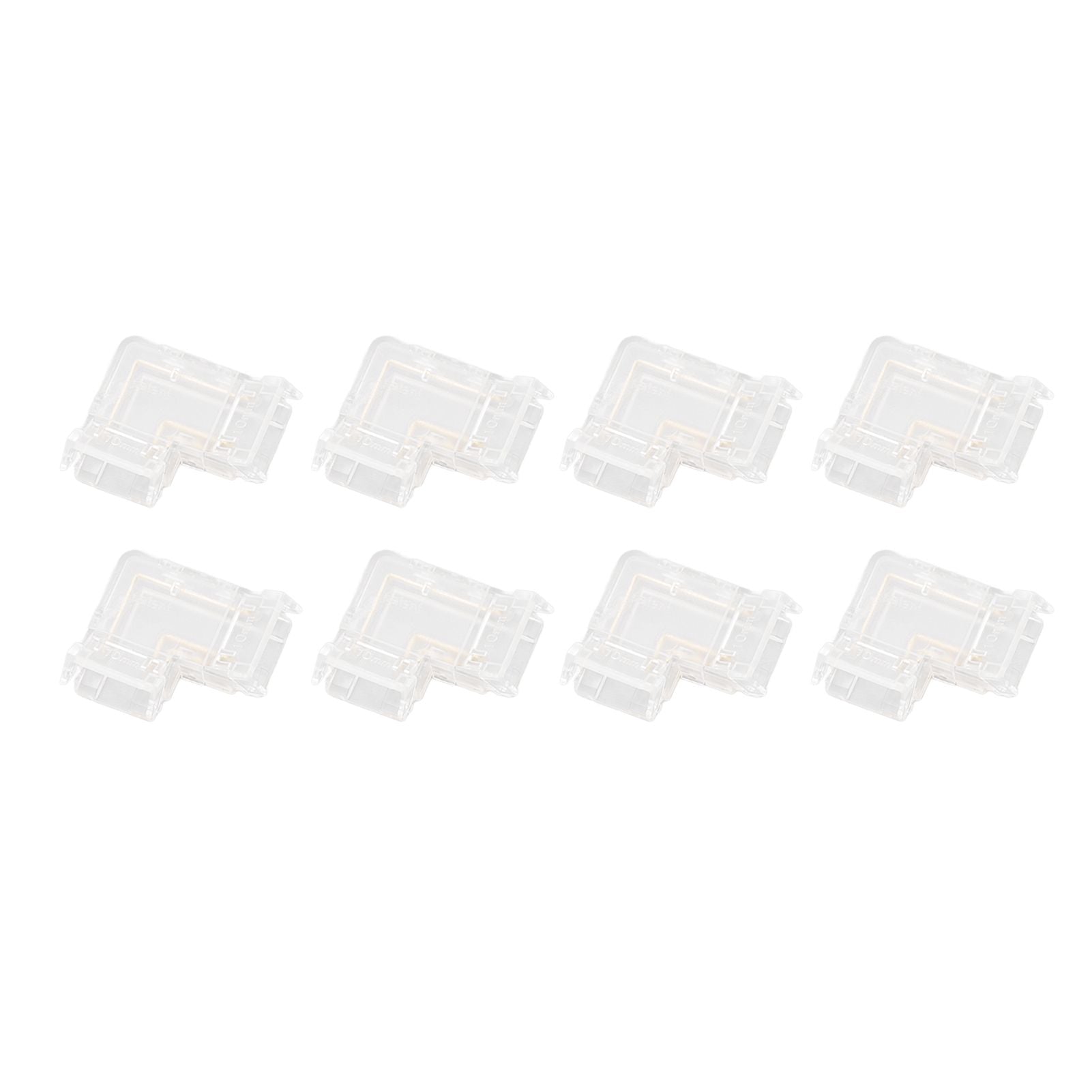8pcs LED Strip Light Connector Professional Transparent 3Pin L Shaped COB Connector for COB LED Strip Light V1294-YM0521-3119220185011