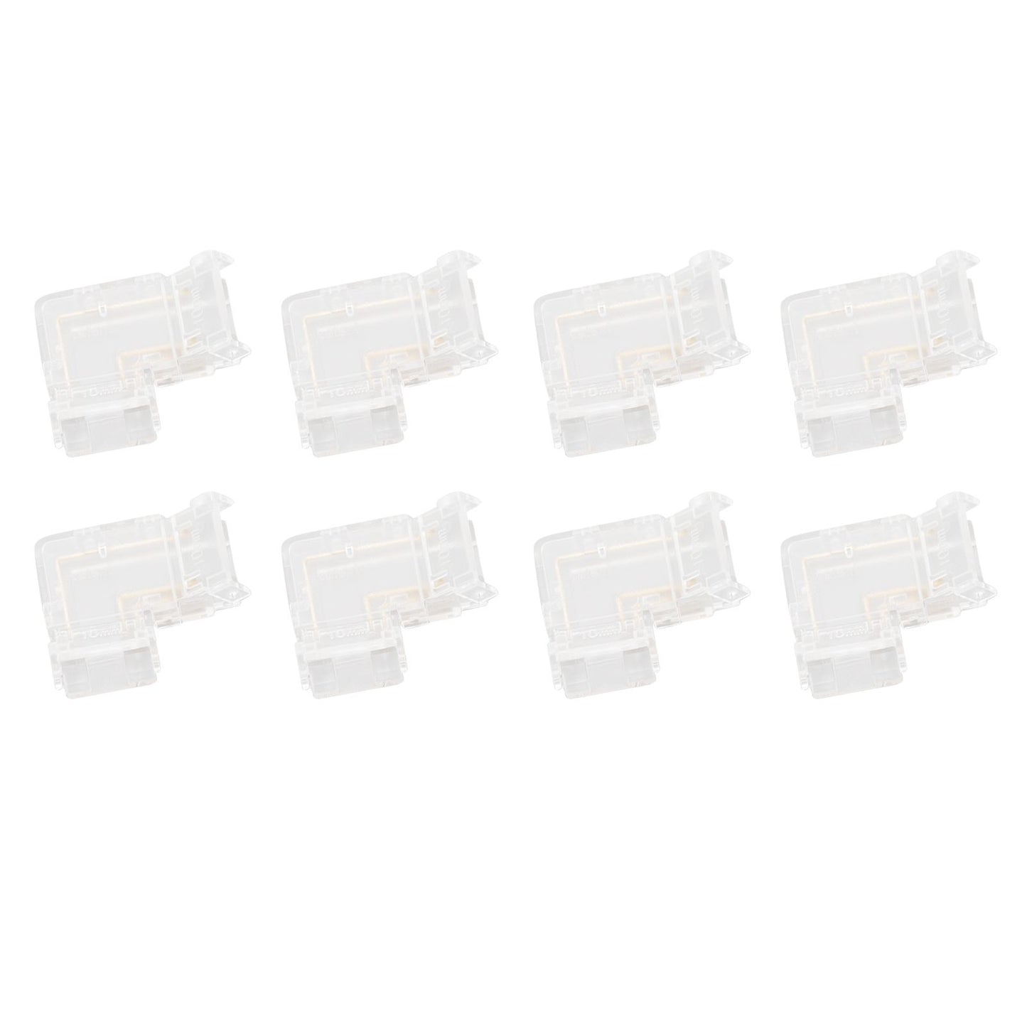8pcs LED Strip Light Connector Professional Transparent 3Pin L Shaped COB Connector for COB LED Strip Light V1294-YM0521-3119220185011