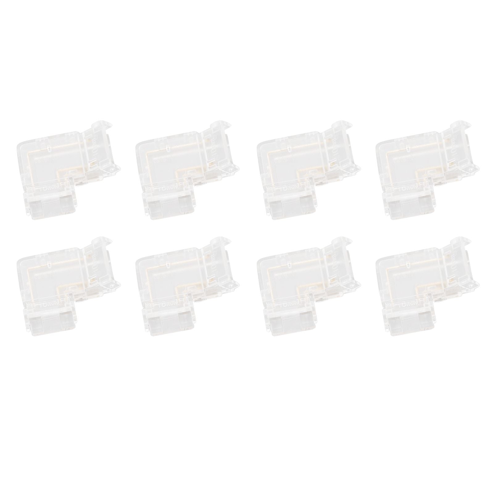 8pcs LED Strip Light Connector Professional Transparent 3Pin L Shaped COB Connector for COB LED Strip Light V1294-YM0521-3119220185011