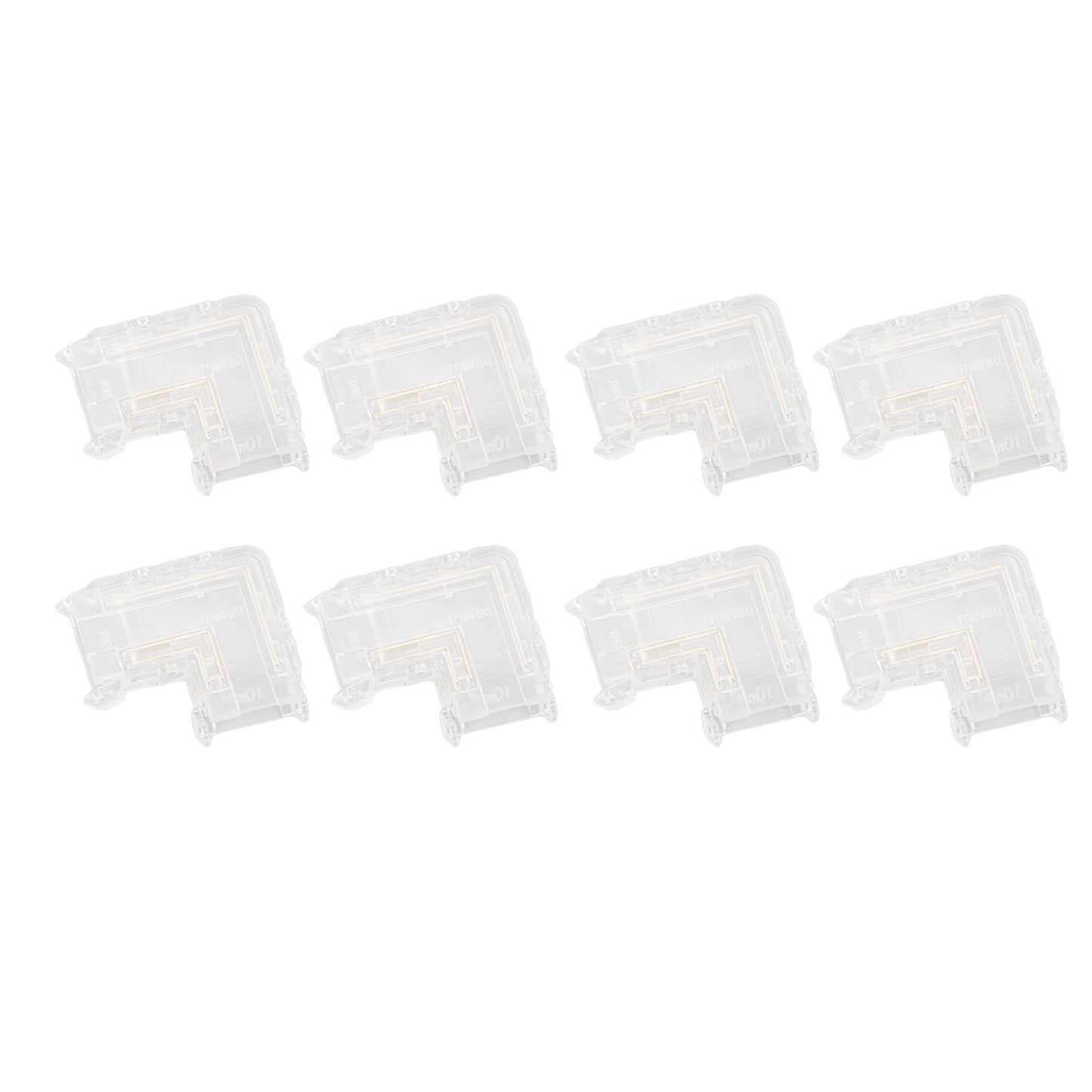 8pcs LED Strip Light Connector Professional Transparent 3Pin L Shaped COB Connector for COB LED Strip Light V1294-YM0521-3119220185011