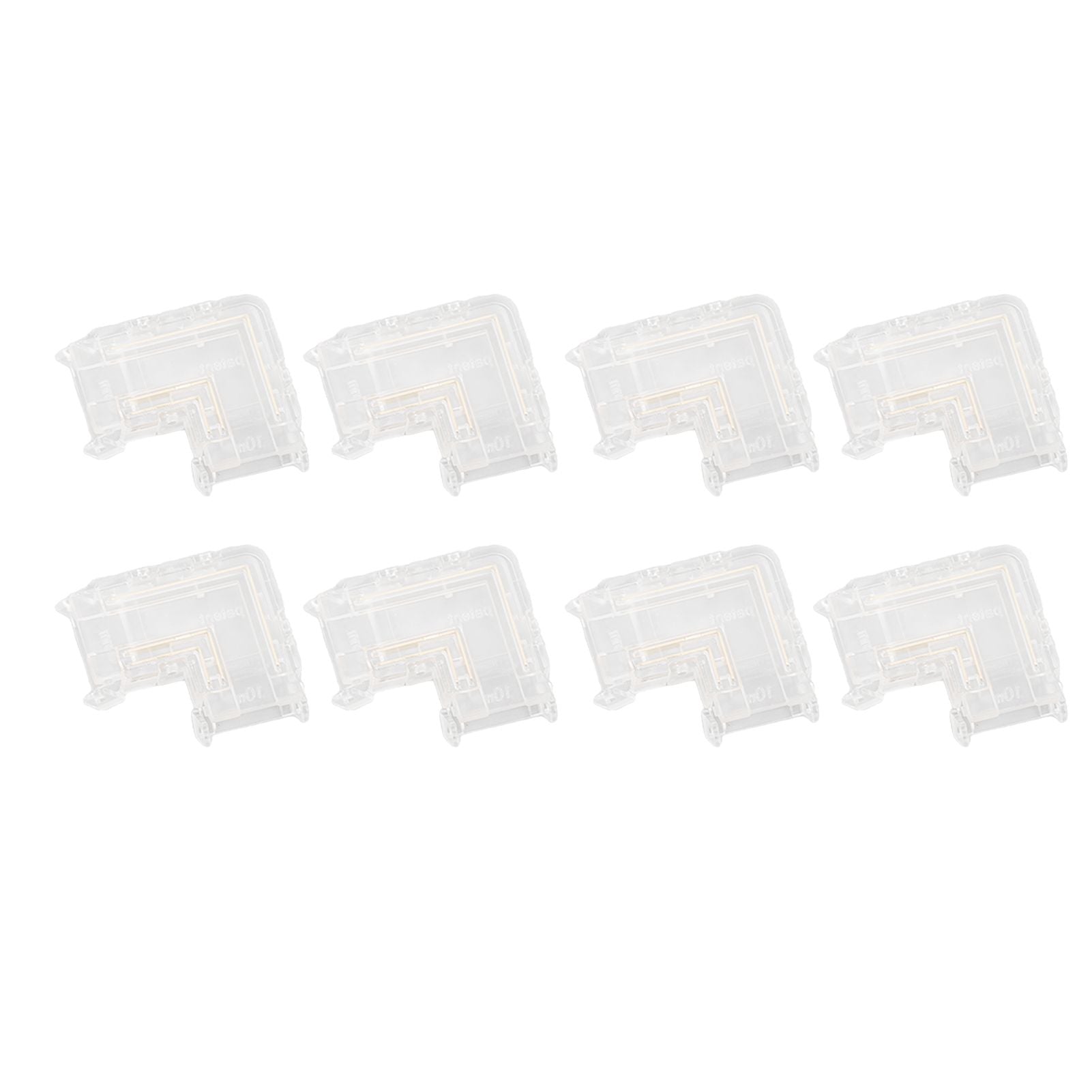 8pcs LED Strip Light Connector Professional Transparent 3Pin L Shaped COB Connector for COB LED Strip Light V1294-YM0521-3119220185011