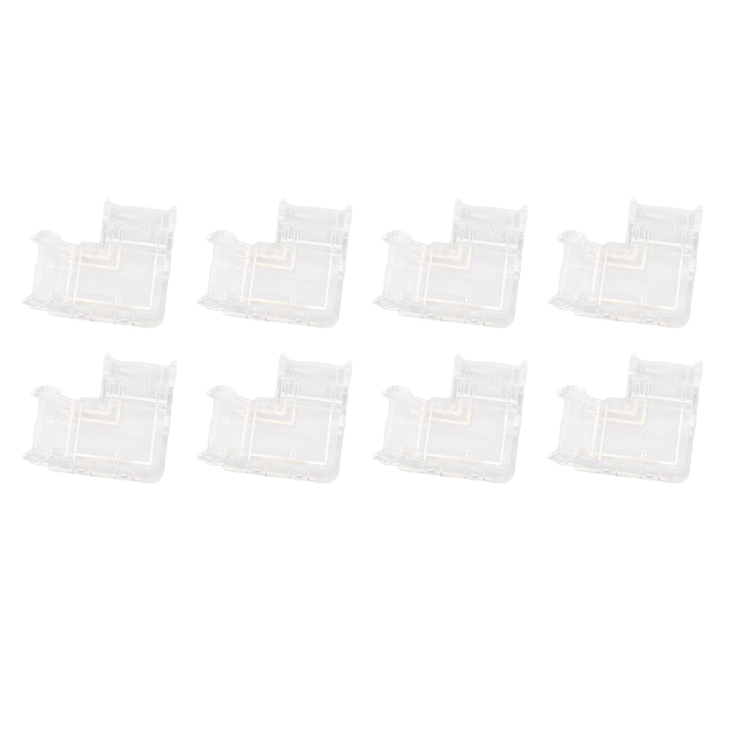8pcs LED Strip Light Connector Professional Transparent 3Pin L Shaped COB Connector for COB LED Strip Light V1294-YM0521-3119220185011