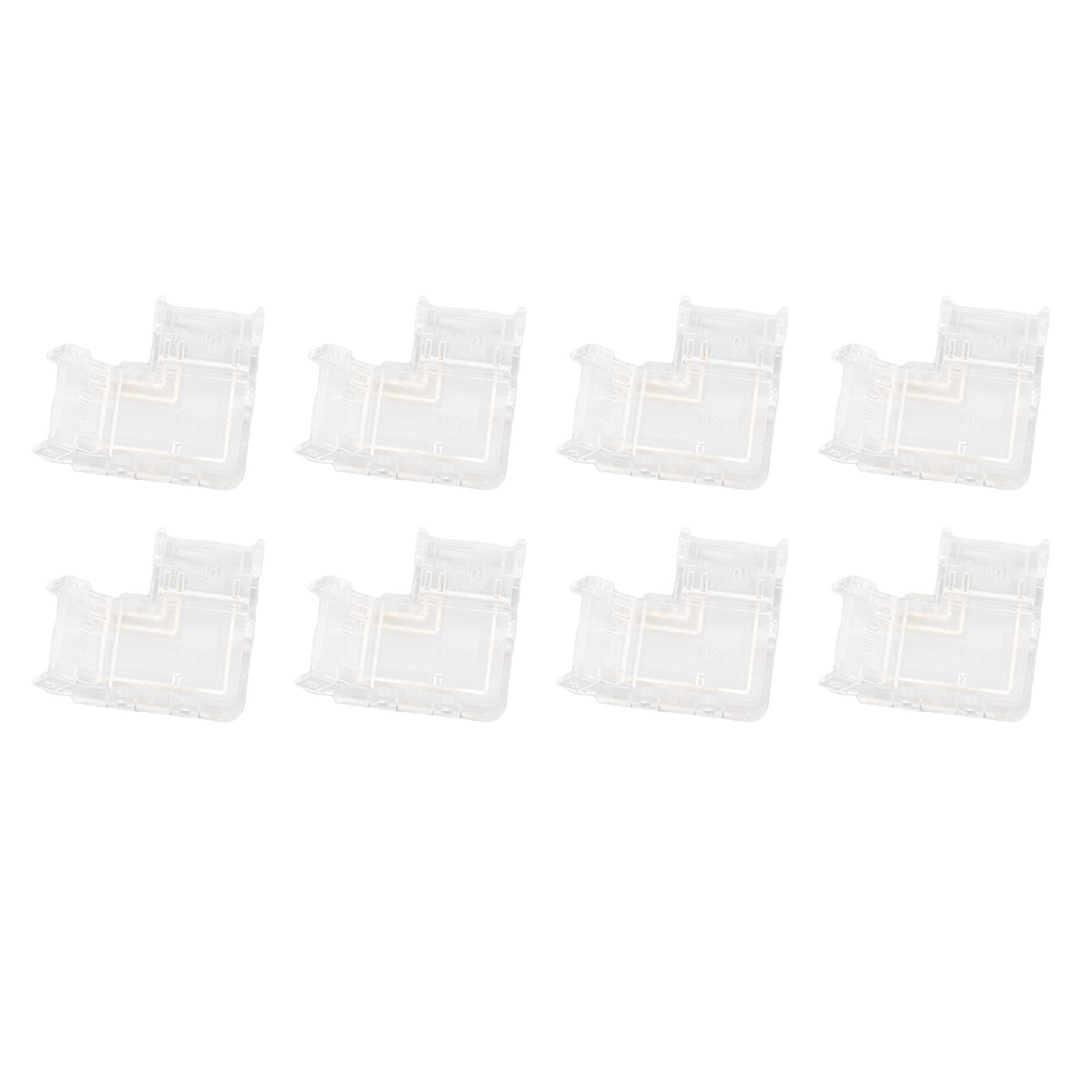 8pcs LED Strip Light Connector Professional Transparent 3Pin L Shaped COB Connector for COB LED Strip Light V1294-YM0521-3119220185011