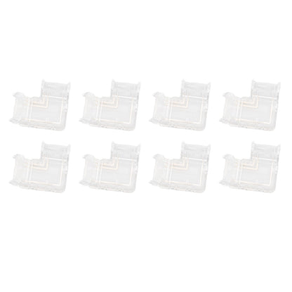 8pcs LED Strip Light Connector Professional Transparent 3Pin L Shaped COB Connector for COB LED Strip Light V1294-YM0521-3119220185011