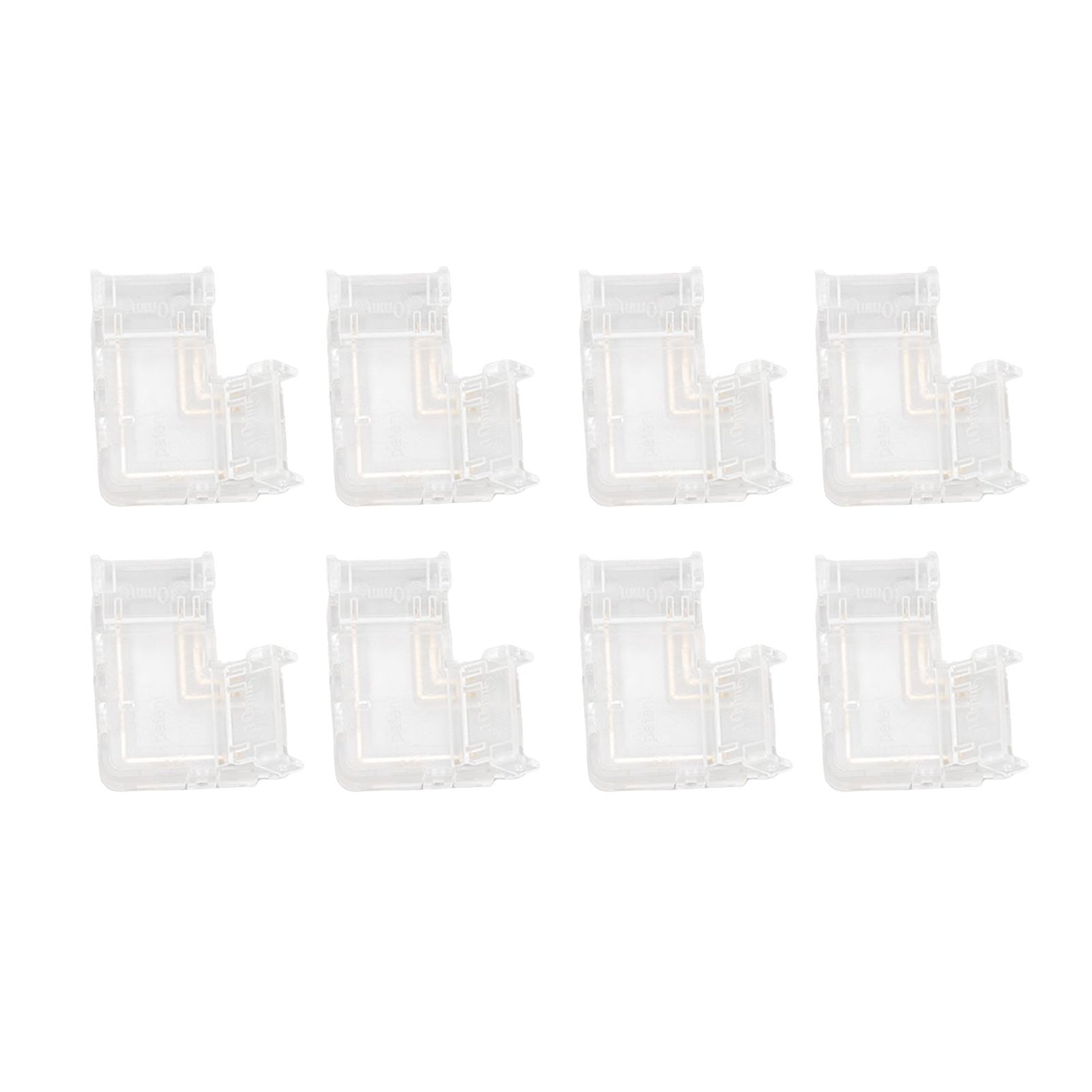 8pcs LED Strip Light Connector Professional Transparent 3Pin L Shaped COB Connector for COB LED Strip Light V1294-YM0521-3119220185011