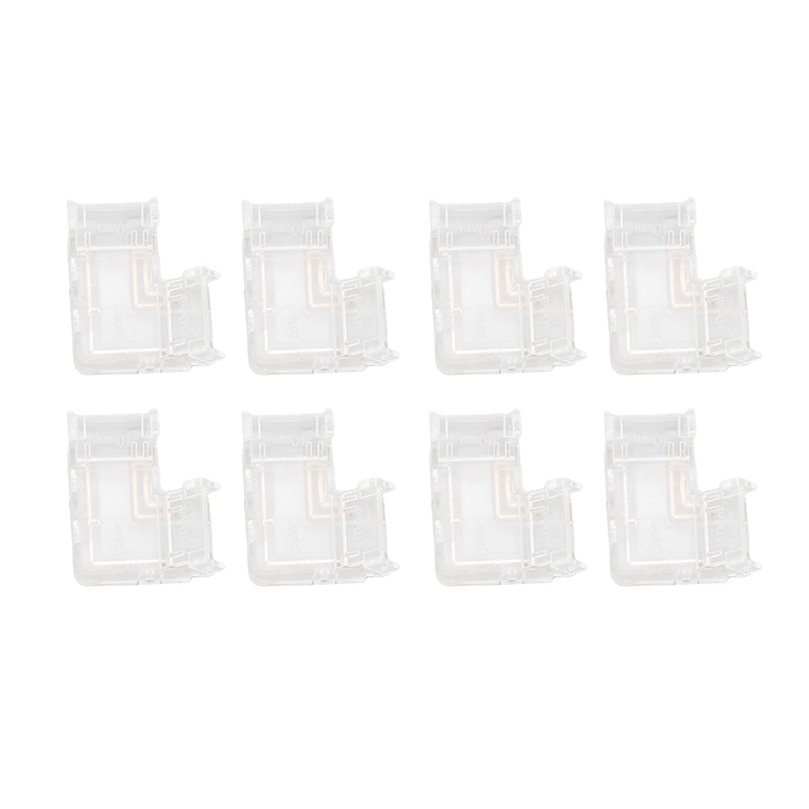 8pcs LED Strip Light Connector Professional Transparent 3Pin L Shaped COB Connector for COB LED Strip Light V1294-YM0521-3119220185011