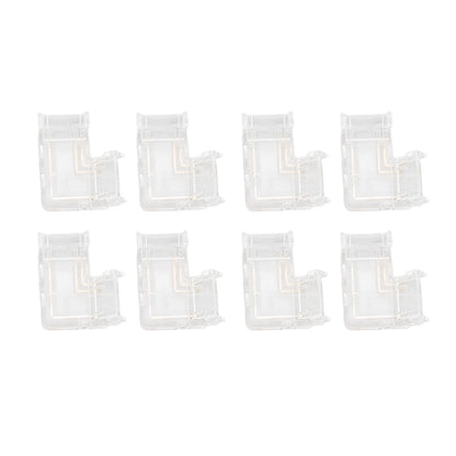 8pcs LED Strip Light Connector Professional Transparent 3Pin L Shaped COB Connector for COB LED Strip Light V1294-YM0521-3119220185011