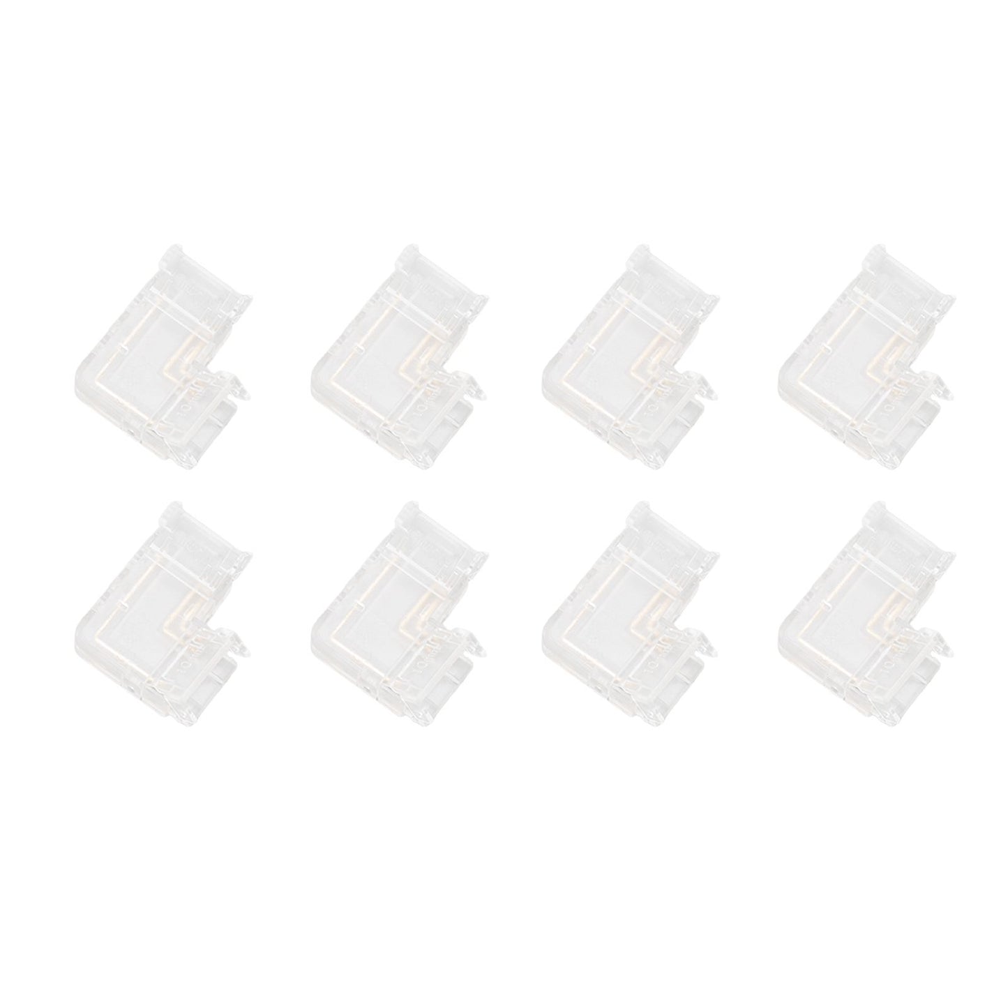 8pcs LED Strip Light Connector Professional Transparent 3Pin L Shaped COB Connector for COB LED Strip Light V1294-YM0521-3119220185011