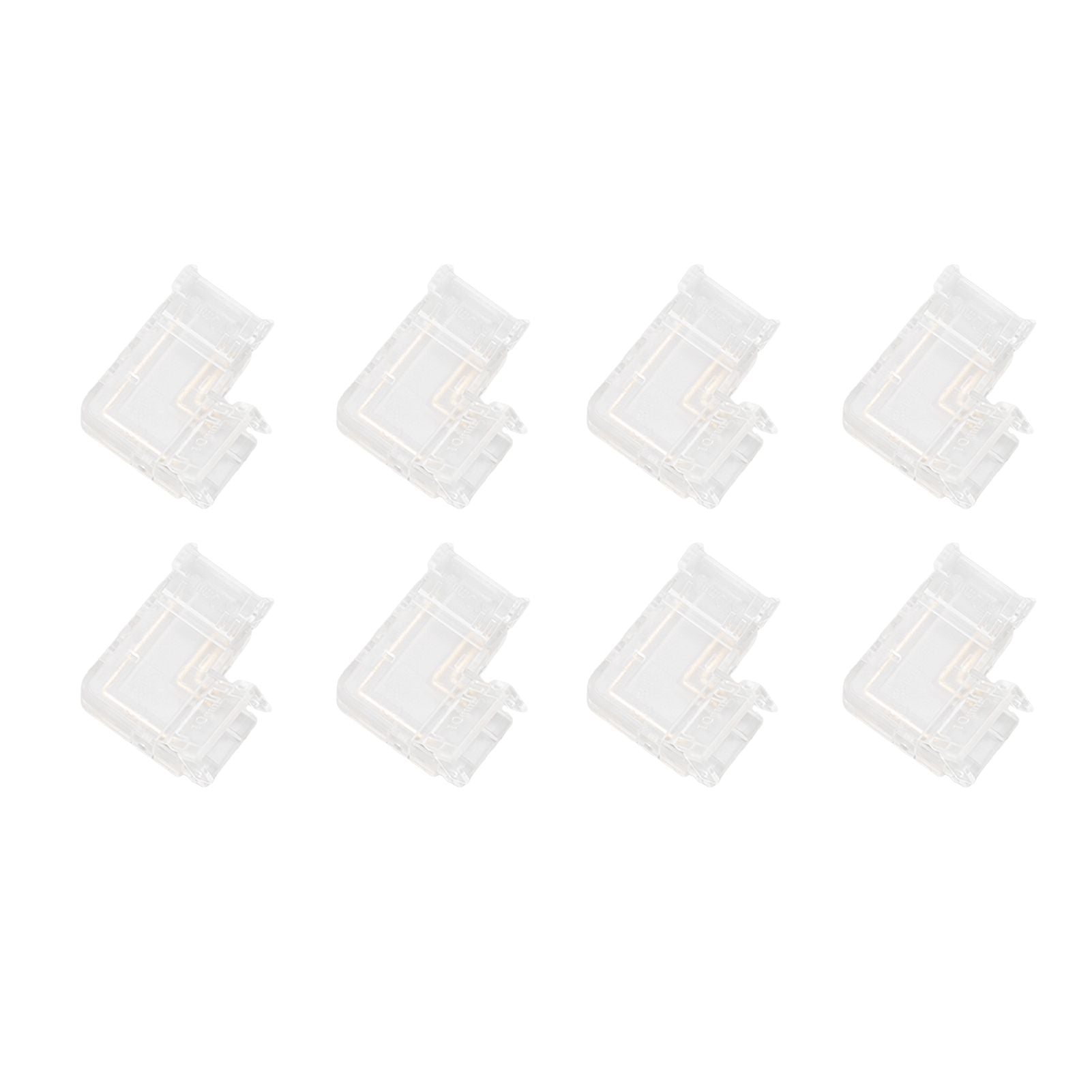 8pcs LED Strip Light Connector Professional Transparent 3Pin L Shaped COB Connector for COB LED Strip Light V1294-YM0521-3119220185011