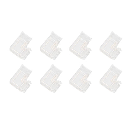 8pcs LED Strip Light Connector Professional Transparent 3Pin L Shaped COB Connector for COB LED Strip Light V1294-YM0521-3119220185011