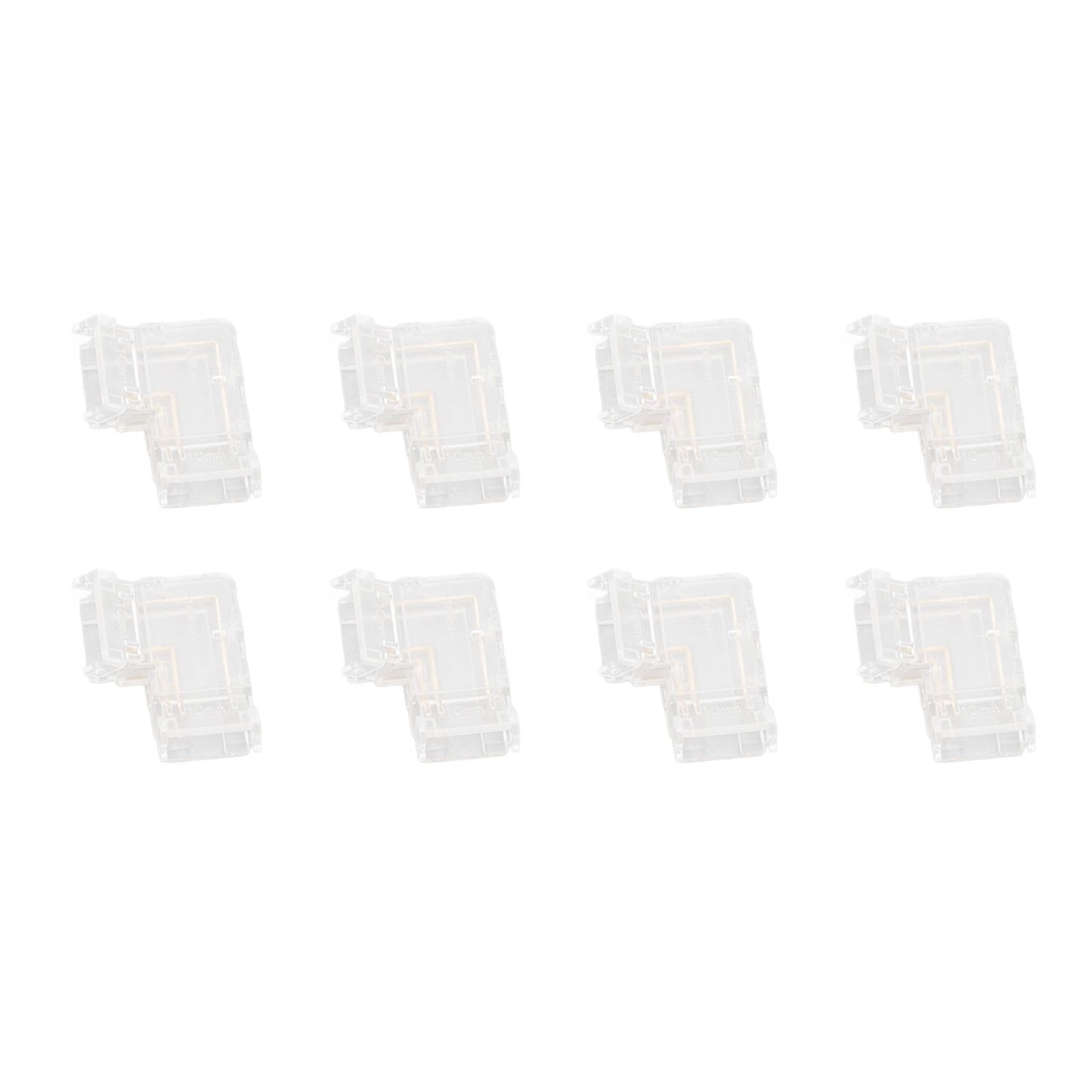 8pcs LED Strip Light Connector Professional Transparent 3Pin L Shaped COB Connector for COB LED Strip Light V1294-YM0521-3119220185011