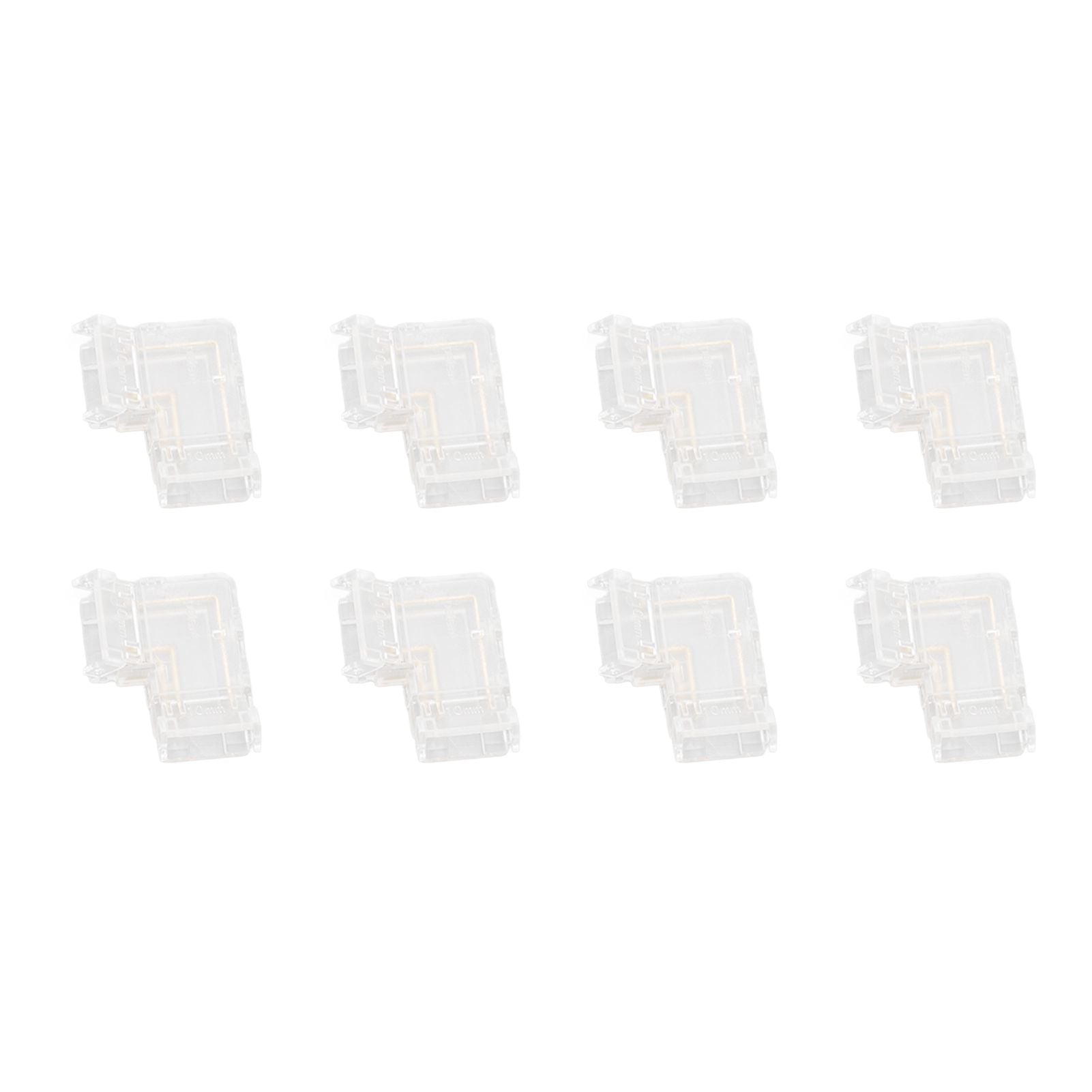 8pcs LED Strip Light Connector Professional Transparent 3Pin L Shaped COB Connector for COB LED Strip Light V1294-YM0521-3119220185011