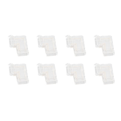 8pcs LED Strip Light Connector Professional Transparent 3Pin L Shaped COB Connector for COB LED Strip Light V1294-YM0521-3119220185011