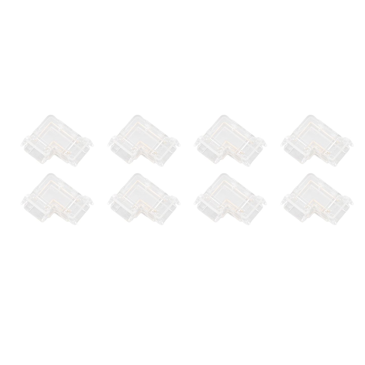 8pcs LED Strip Light Connector Professional Transparent 3Pin L Shaped COB Connector for COB LED Strip Light V1294-YM0521-3119220185011