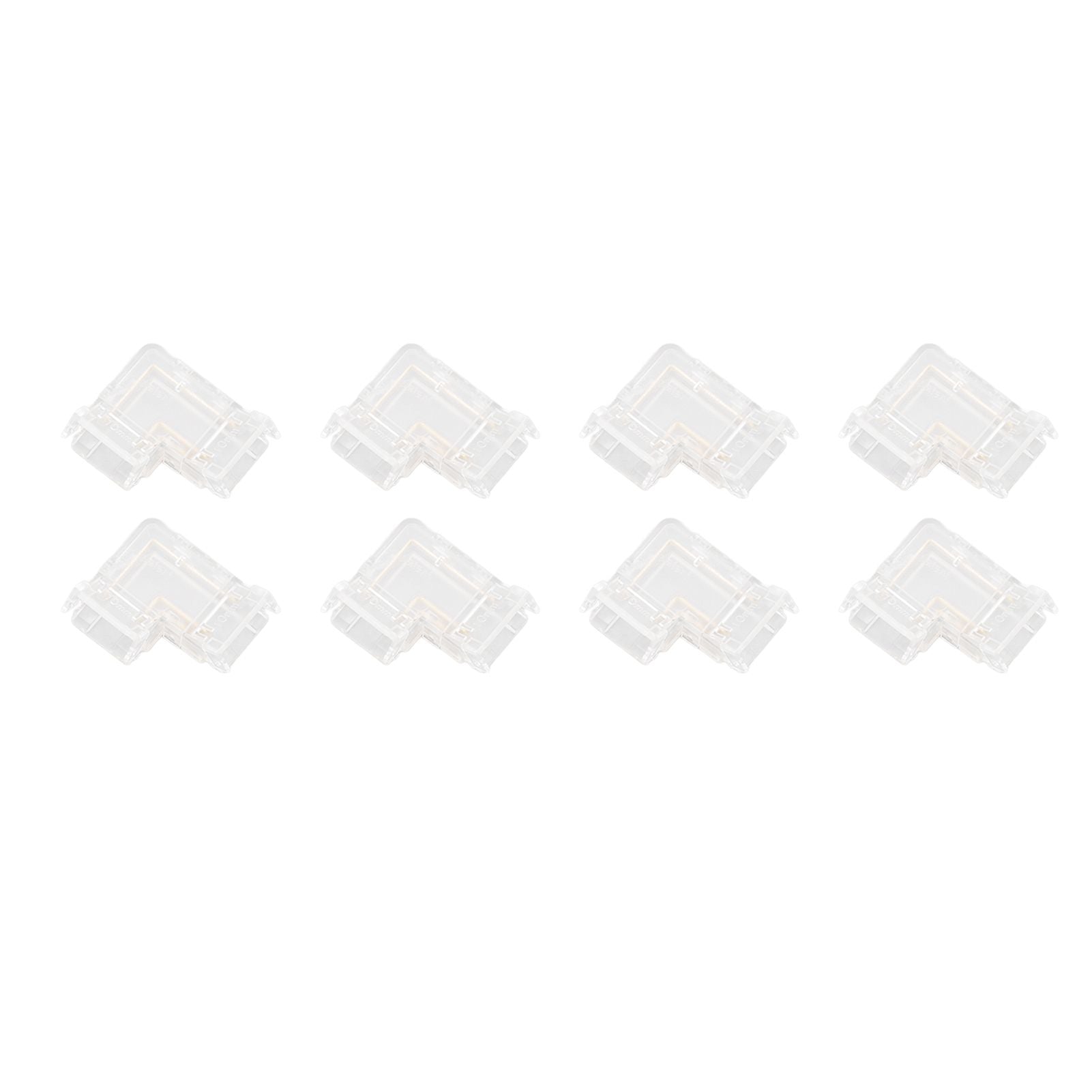 8pcs LED Strip Light Connector Professional Transparent 3Pin L Shaped COB Connector for COB LED Strip Light V1294-YM0521-3119220185011