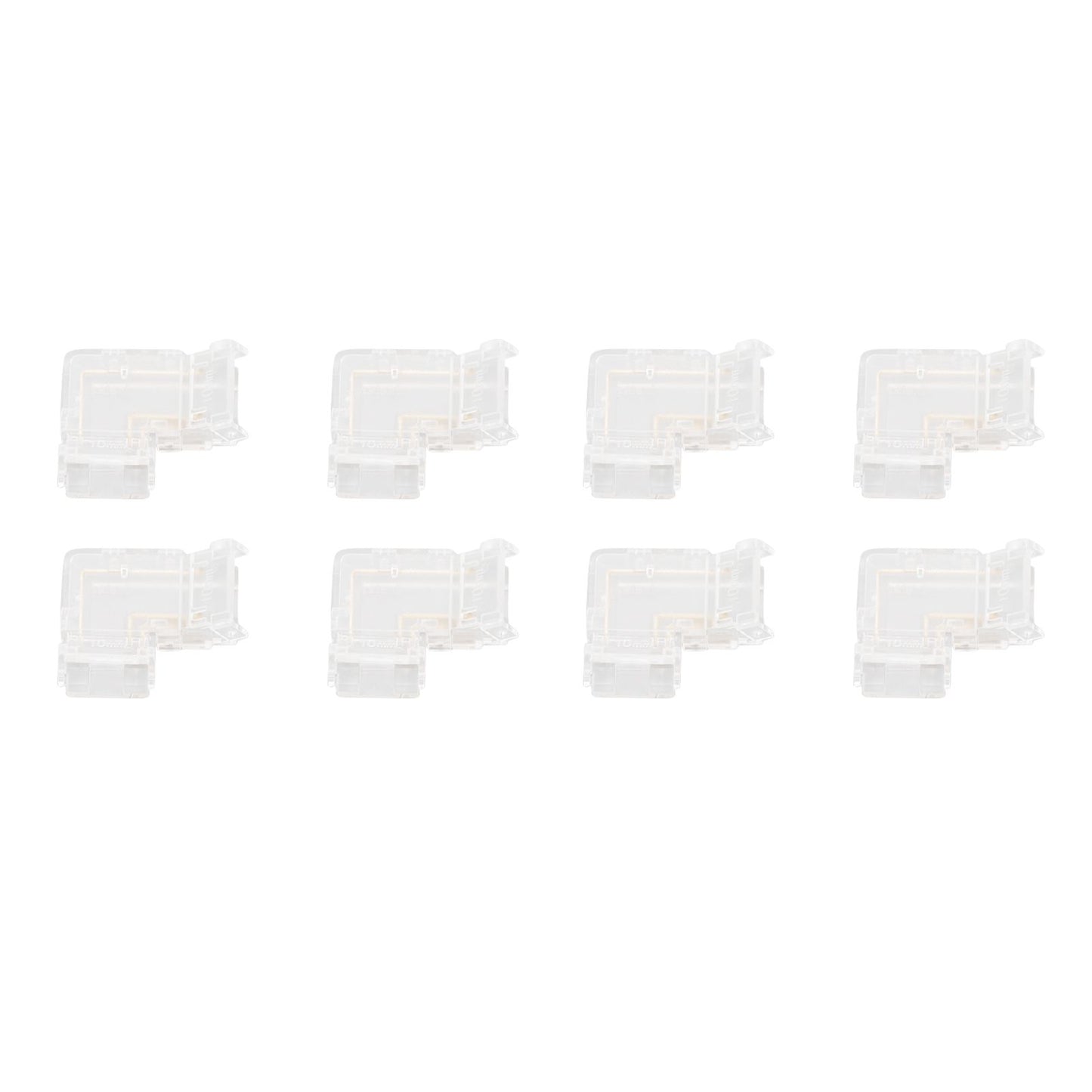 8pcs LED Strip Light Connector Professional Transparent 3Pin L Shaped COB Connector for COB LED Strip Light V1294-YM0521-3119220185011