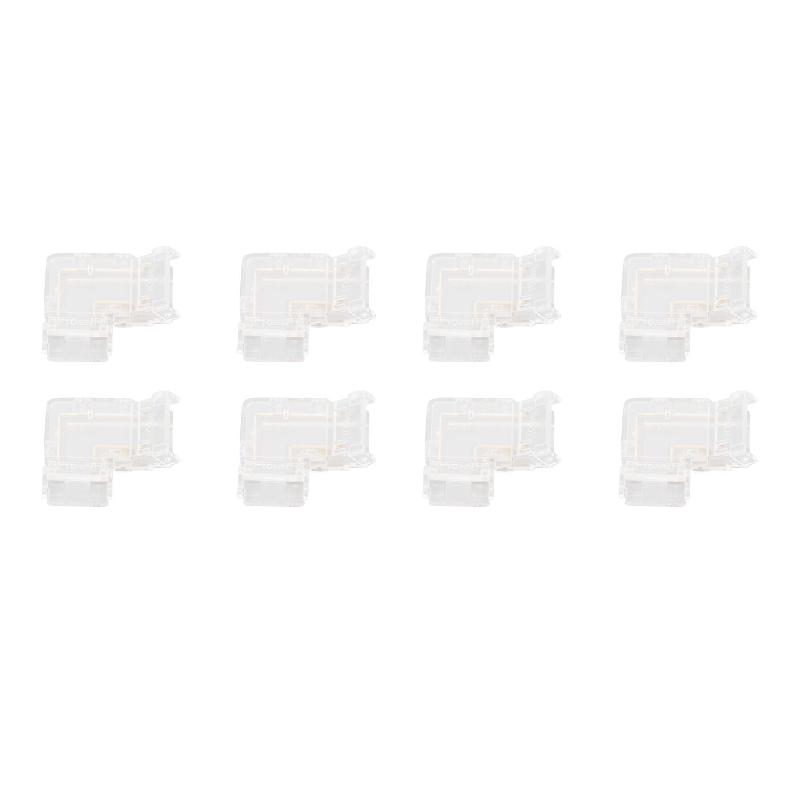 8pcs LED Strip Light Connector Professional Transparent 3Pin L Shaped COB Connector for COB LED Strip Light V1294-YM0521-3119220185011