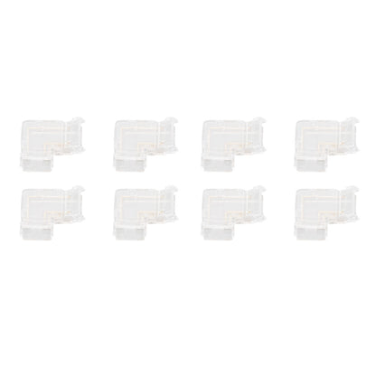 8pcs LED Strip Light Connector Professional Transparent 3Pin L Shaped COB Connector for COB LED Strip Light V1294-YM0521-3119220185011