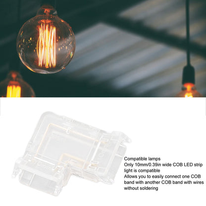 8pcs LED Strip Light Connector Professional Transparent 3Pin L Shaped COB Connector for COB LED Strip Light V1294-YM0521-3119220185011