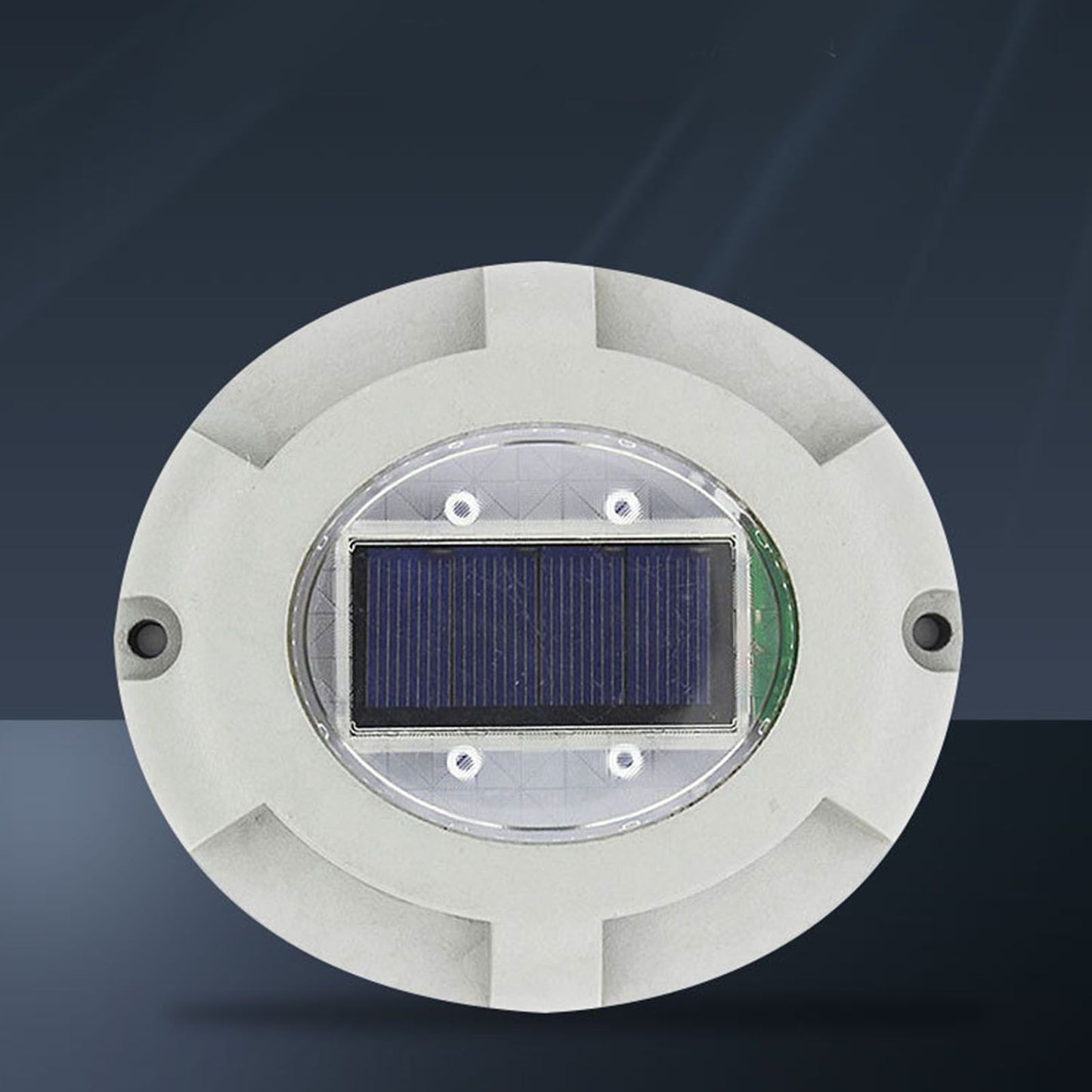 Solar Step Light IP65 Waterproof Round Aluminum Alloy Outdoor LED Stair Lamp for Deck Courtyard Pathway Warm V1294-YM0521-3119220186812
