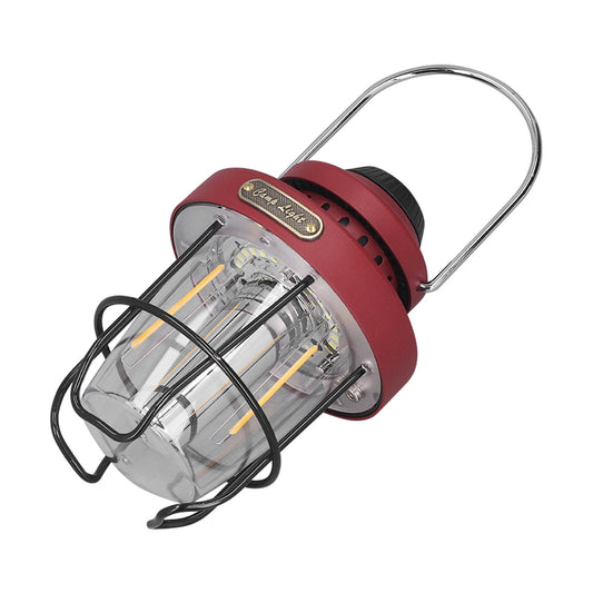 Camping Lantern Retro USB Charging 3 Light Modes IPX4 Waterproof Camping Lights for Outdoor Red V1294-YM0521-3119220192711