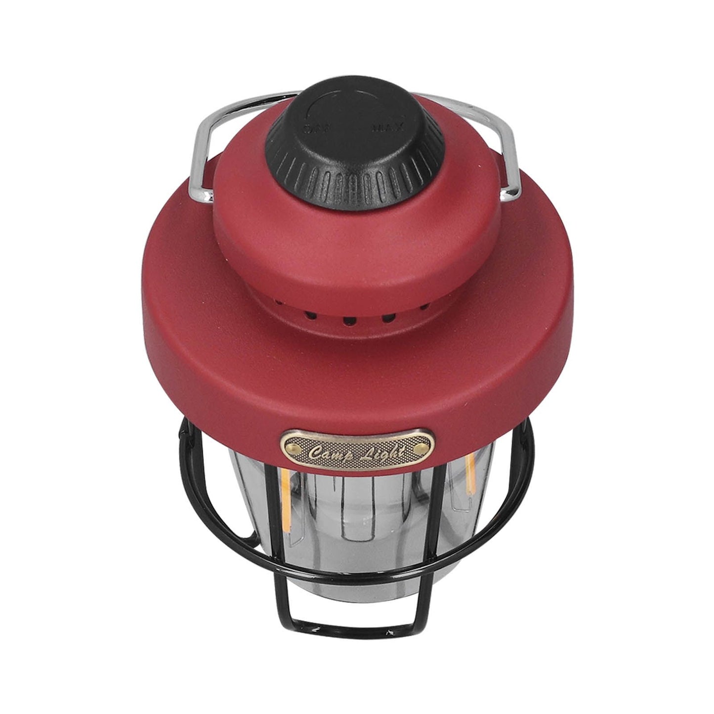Camping Lantern Retro USB Charging 3 Light Modes IPX4 Waterproof Camping Lights for Outdoor Red V1294-YM0521-3119220192711
