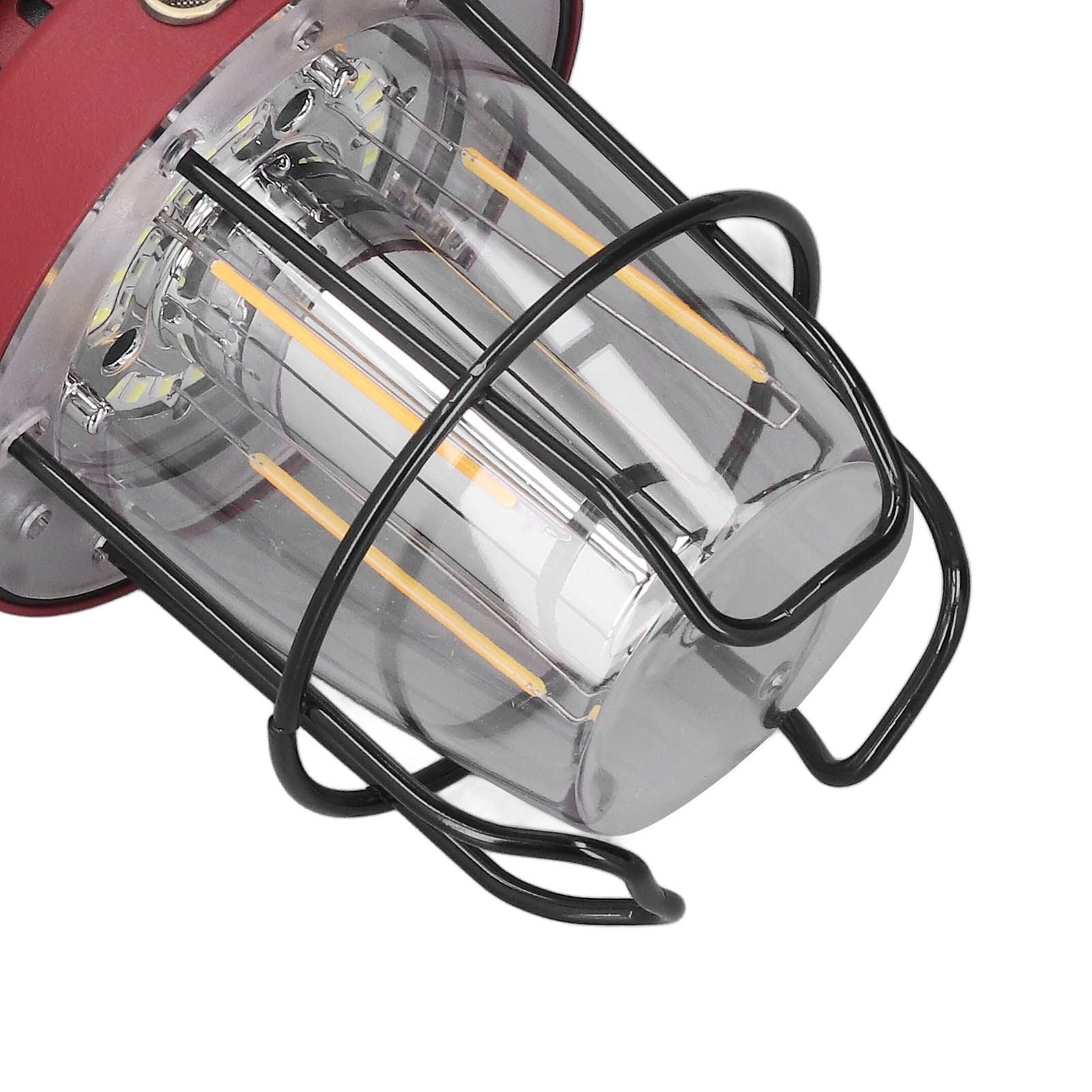 Camping Lantern Retro USB Charging 3 Light Modes IPX4 Waterproof Camping Lights for Outdoor Red V1294-YM0521-3119220192711