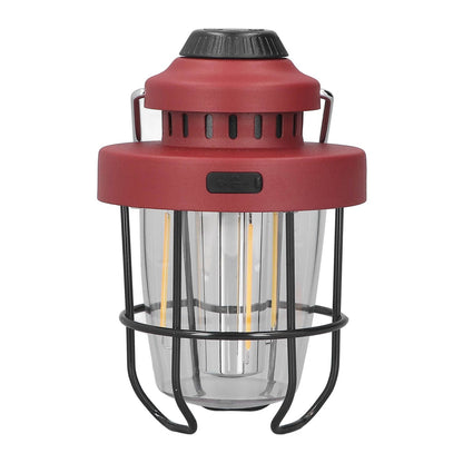 Camping Lantern Retro USB Charging 3 Light Modes IPX4 Waterproof Camping Lights for Outdoor Red V1294-YM0521-3119220192711