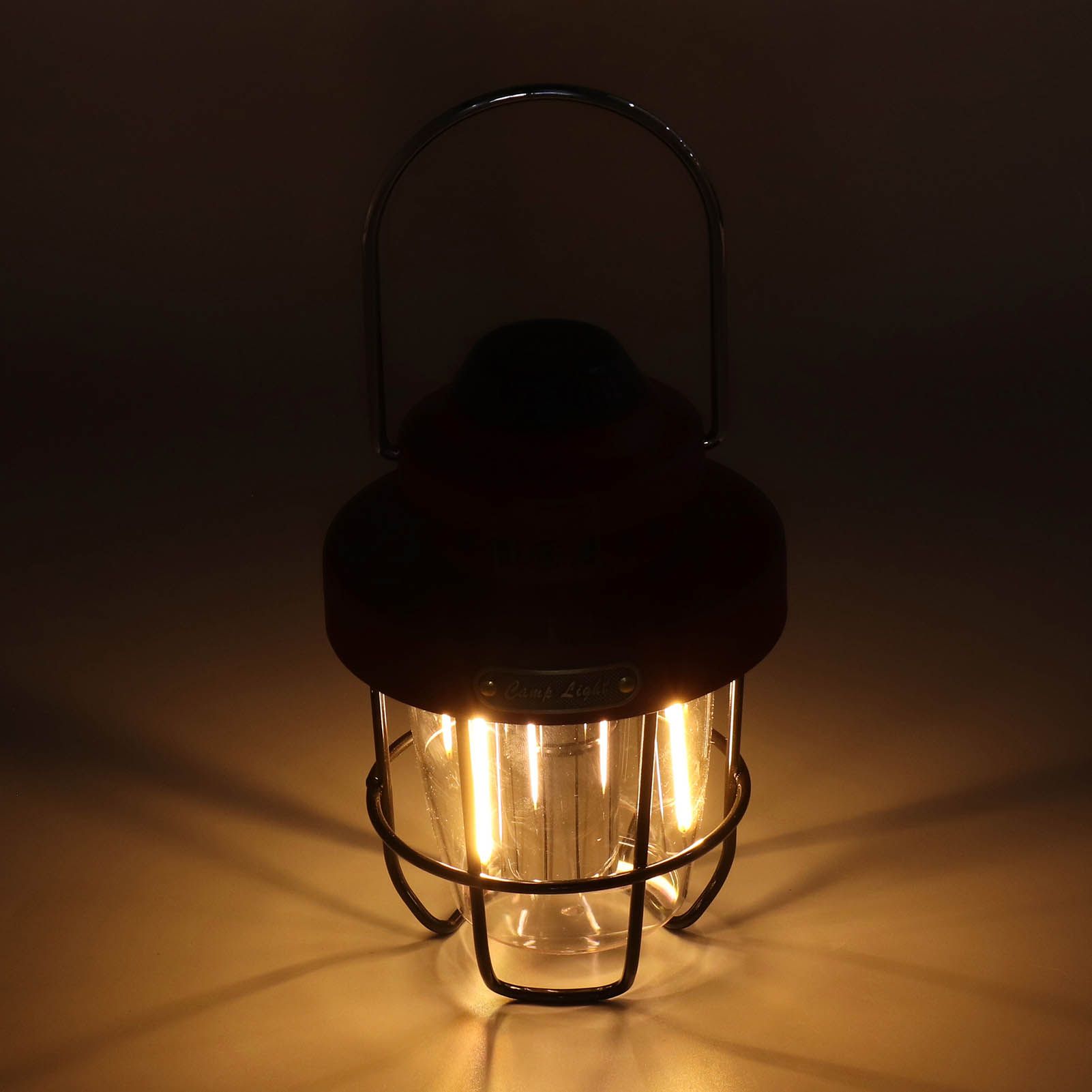 Camping Lantern Retro USB Charging 3 Light Modes IPX4 Waterproof Camping Lights for Outdoor Red V1294-YM0521-3119220192711