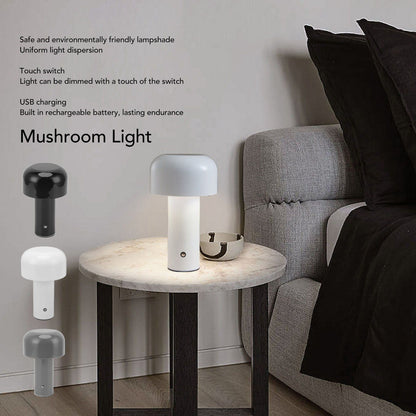 USB Mushroom Light Touch Control Mini Light Night Light with Adjustable Brightness 3 Color Temperature V1294-YM0521-3119220192812