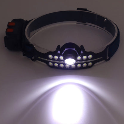 LED Headlamp Induction Type C Charging Red LED Warning Adjustable Head Flashlight for Work Camping V1294-YM0521-3119230003511