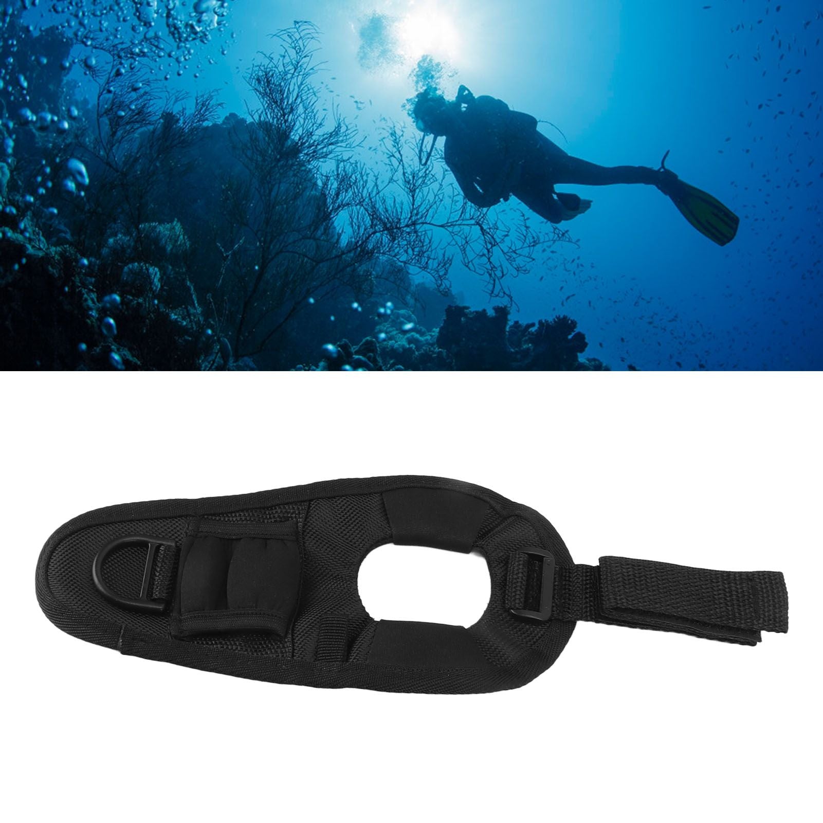 Flashlight Case Adjustable Diving Torch Protective Cover with Nylon Fixing Wrist Strap for 20-38mm Diameter V1294-YM0521-3119230004411