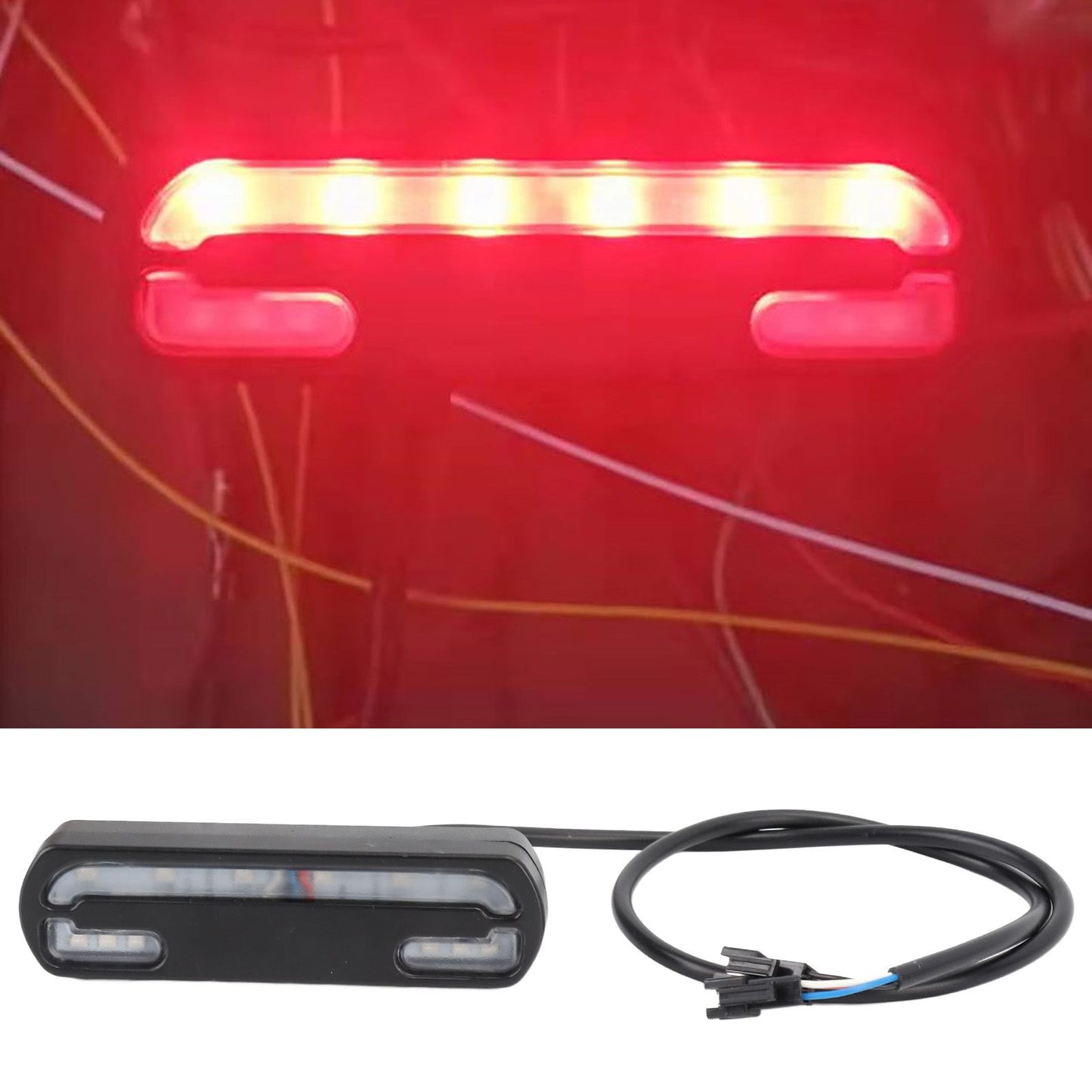 Electric Bike Taillight LED ABS Night Tail Light Brake Signal Light 36-60V for Riding V1294-YM0521-3119230006311
