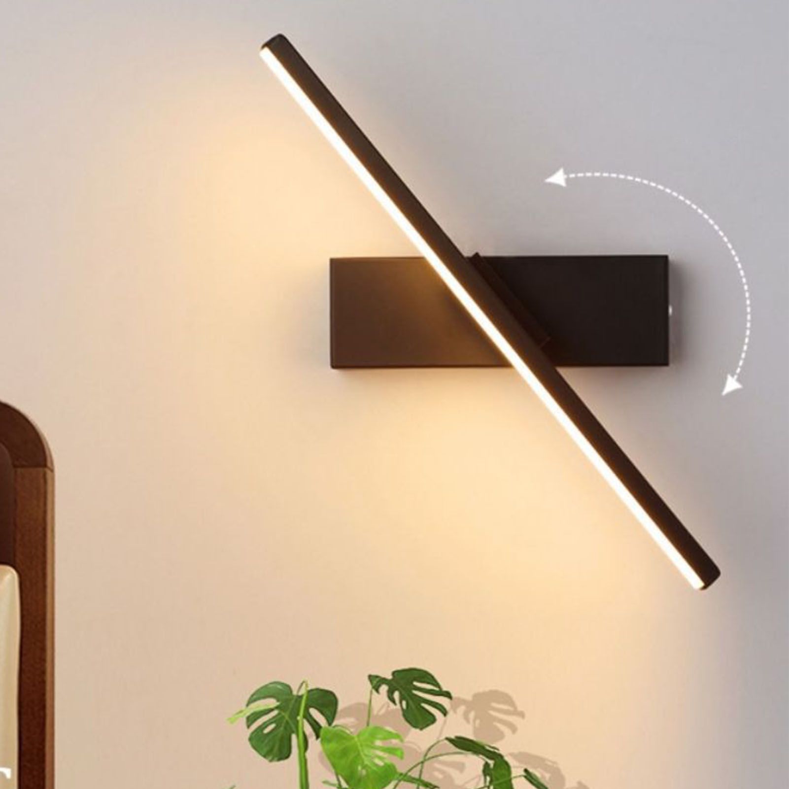 Bedroom Rotating Wall Lamp Iron Shell High Temperature Baking Surface Anti Corrosion Bedside Lamp for Home V1294-YM0521-3119230007011