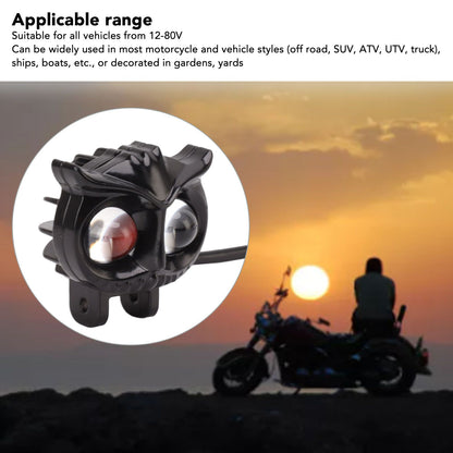 Motorcycle Driving Fog Lights Bird Shape 2000LM IP67 Waterproof Motorcycle LED Headlight for 12-80V Motorbikes V1294-YM0521-3119230007111