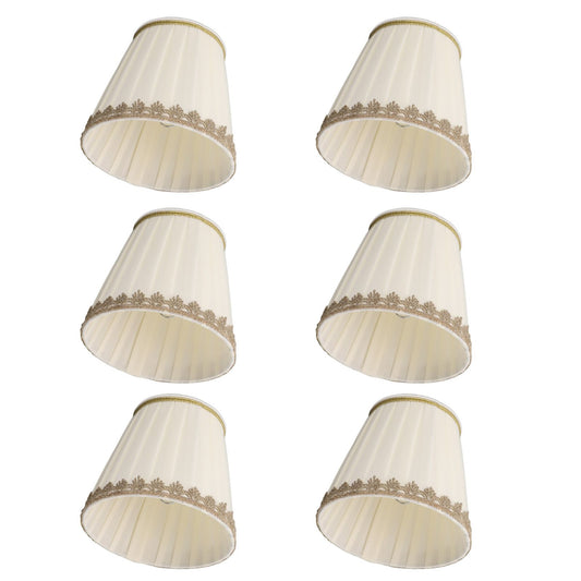 6PCS Candle Lamp Lampshade Clip On Fabrics Lampshades Set for Table Lamp Wall Lamp V1294-YM0521-3119230010611