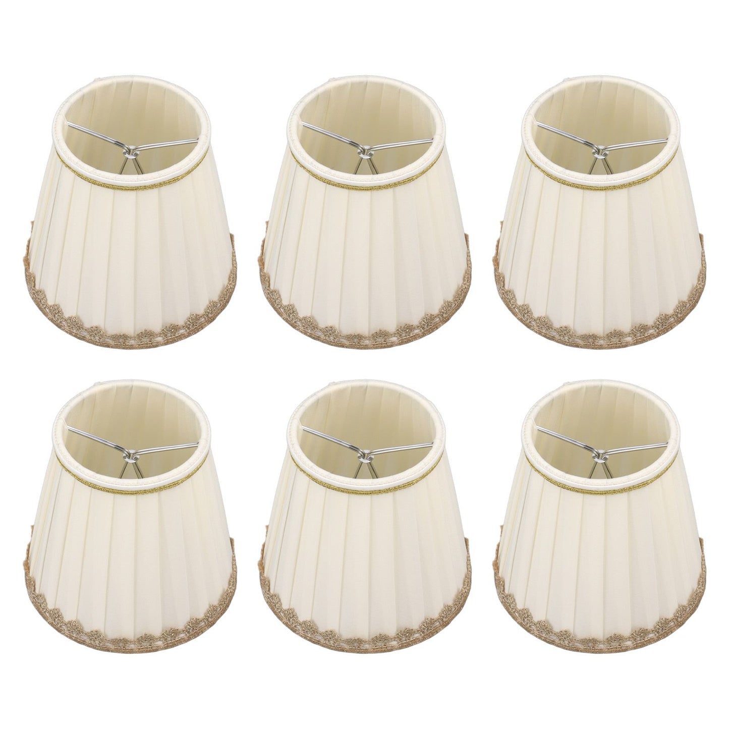 6PCS Candle Lamp Lampshade Clip On Fabrics Lampshades Set for Table Lamp Wall Lamp V1294-YM0521-3119230010611