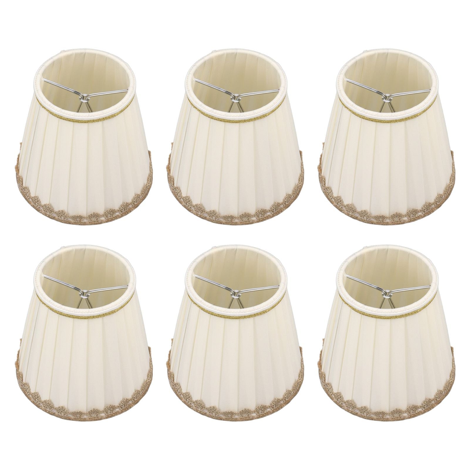 6PCS Candle Lamp Lampshade Clip On Fabrics Lampshades Set for Table Lamp Wall Lamp V1294-YM0521-3119230010611