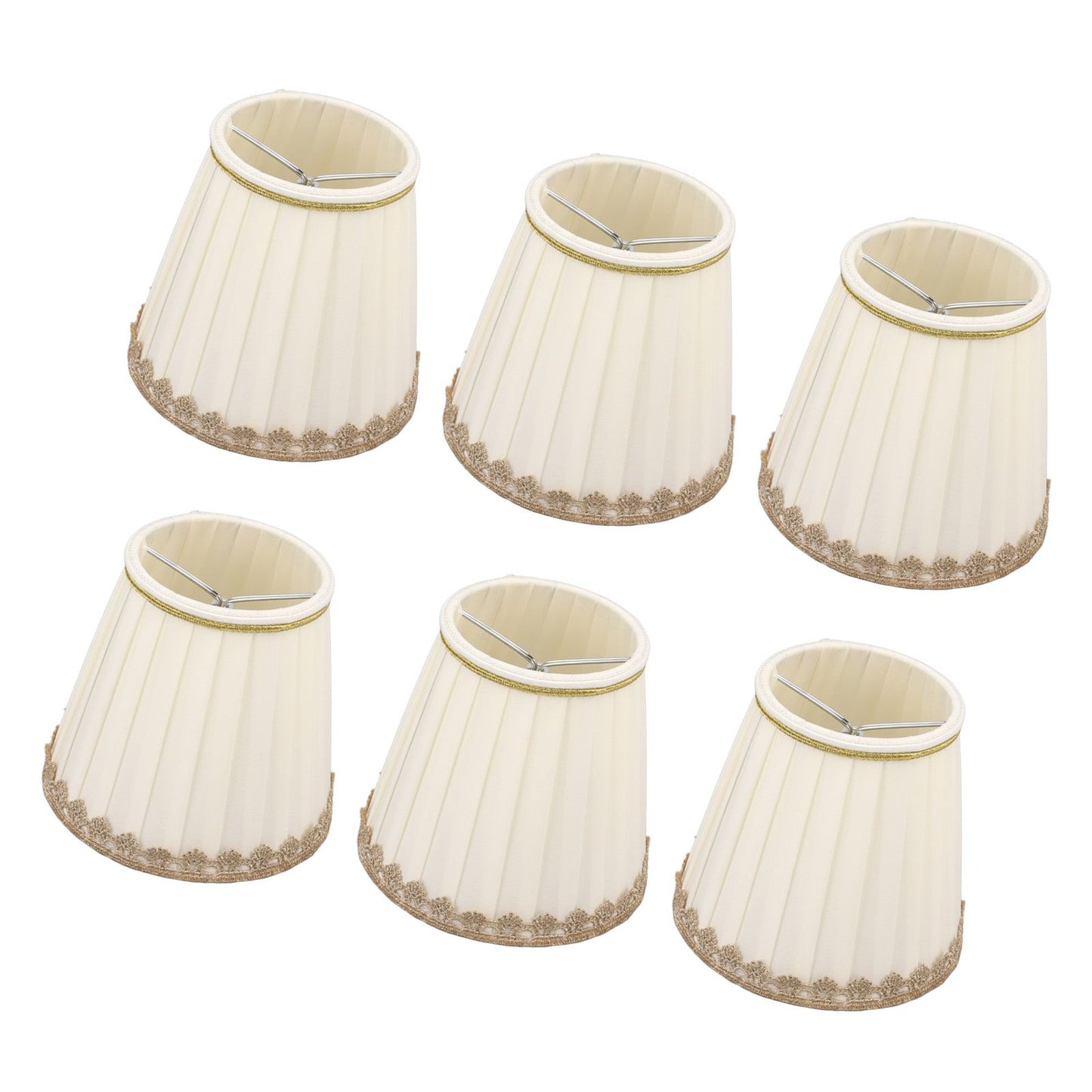 6PCS Candle Lamp Lampshade Clip On Fabrics Lampshades Set for Table Lamp Wall Lamp V1294-YM0521-3119230010611