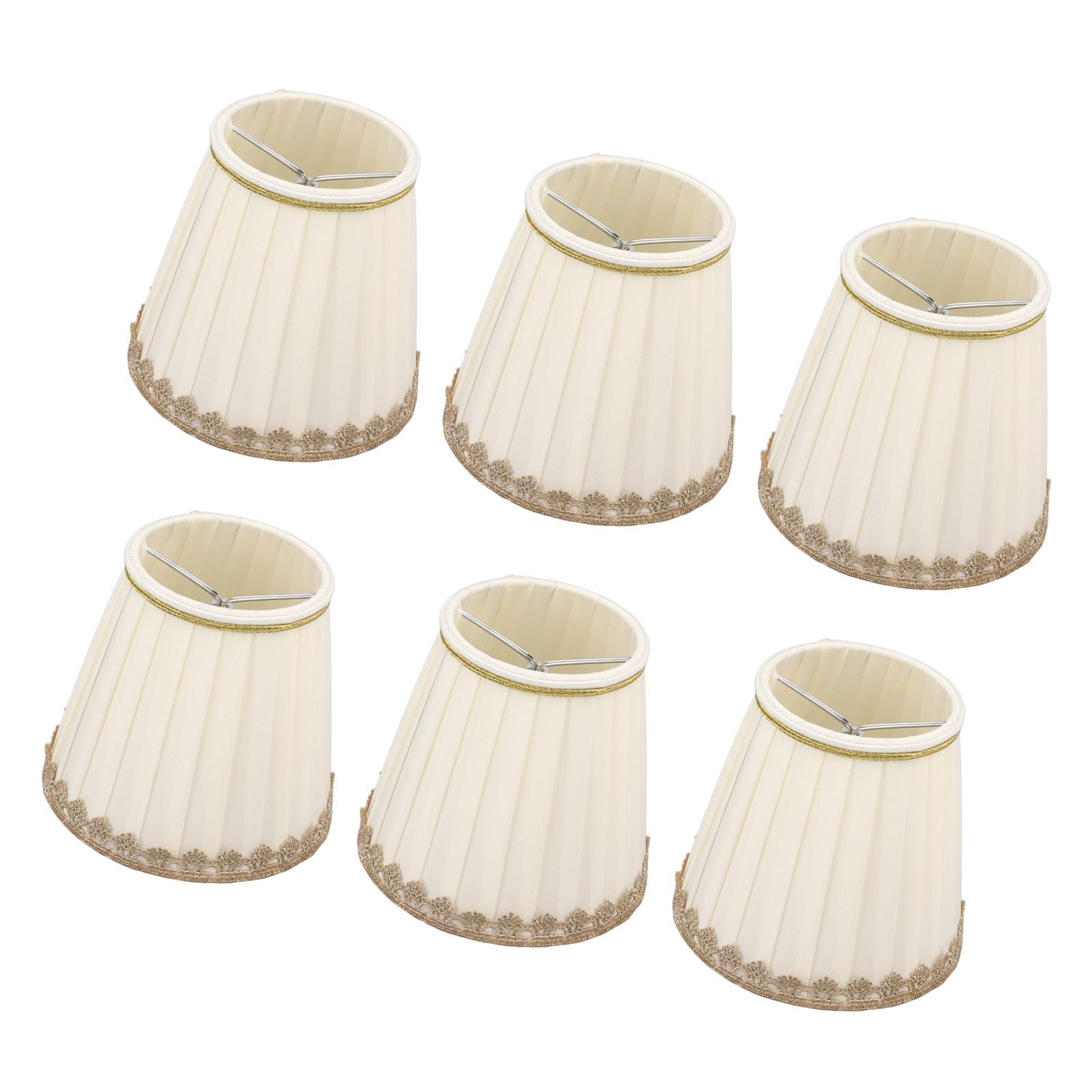 6PCS Candle Lamp Lampshade Clip On Fabrics Lampshades Set for Table Lamp Wall Lamp V1294-YM0521-3119230010611