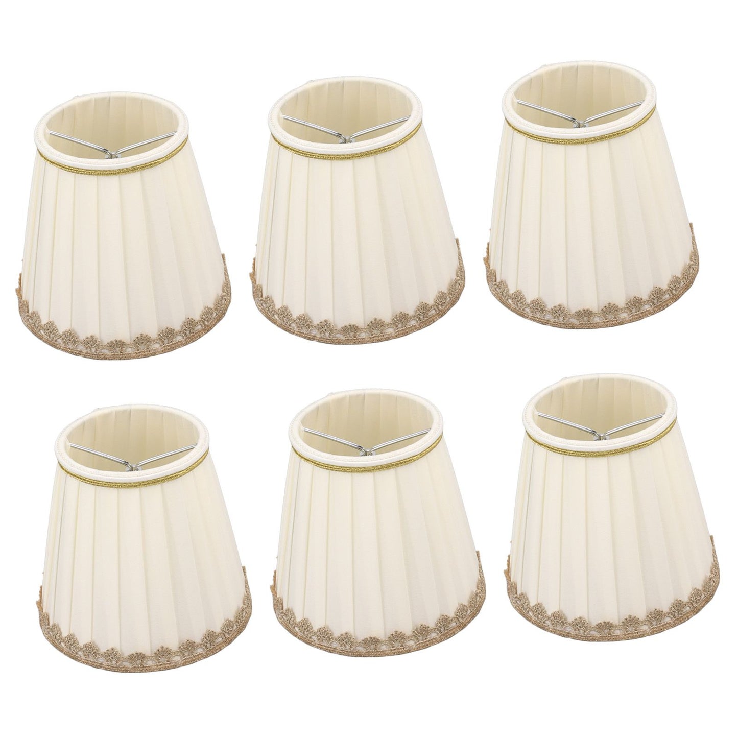 6PCS Candle Lamp Lampshade Clip On Fabrics Lampshades Set for Table Lamp Wall Lamp V1294-YM0521-3119230010611