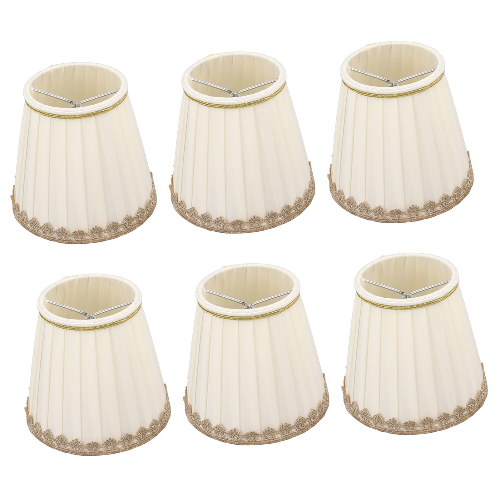 6PCS Candle Lamp Lampshade Clip On Fabrics Lampshades Set for Table Lamp Wall Lamp V1294-YM0521-3119230010611