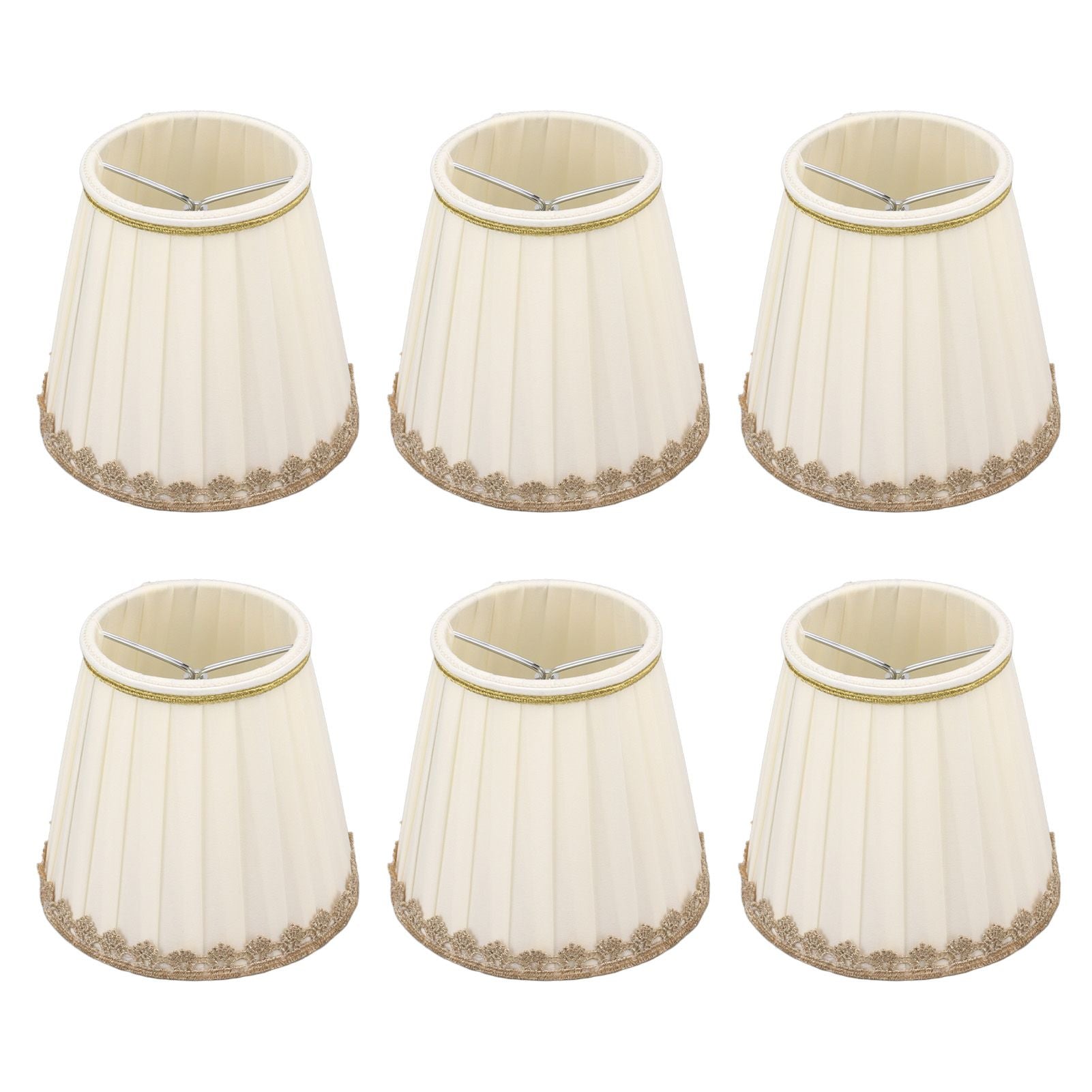 6PCS Candle Lamp Lampshade Clip On Fabrics Lampshades Set for Table Lamp Wall Lamp V1294-YM0521-3119230010611