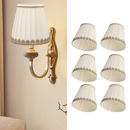 6PCS Candle Lamp Lampshade Clip On Fabrics Lampshades Set for Table Lamp Wall Lamp V1294-YM0521-3119230010611