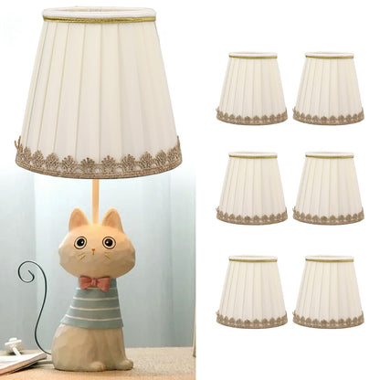 6PCS Candle Lamp Lampshade Clip On Fabrics Lampshades Set for Table Lamp Wall Lamp V1294-YM0521-3119230010611